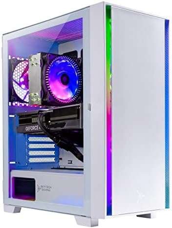 Skytech Gaming Shiva Gaming PC Desktop – Intel Core i5 12400F 2.5 GHz, NVIDIA RTX 4060, 1TB NVME SSD, 16GB DDR4 RAM 3200, 650W Gold PSU, 11AC Wi-Fi, Windows 11 Home 64-bit,White
