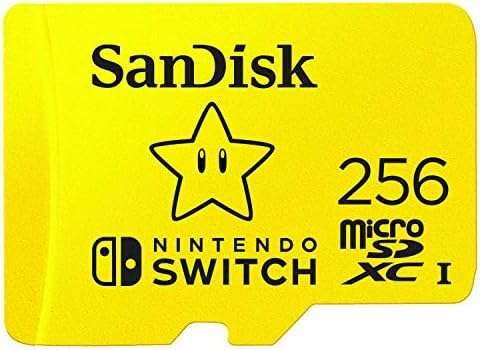 SanDisk 256GB microSDXC-Card, Licensed for Nintendo-Switch – SDSQXAO-256G-GNCZN , Yellow