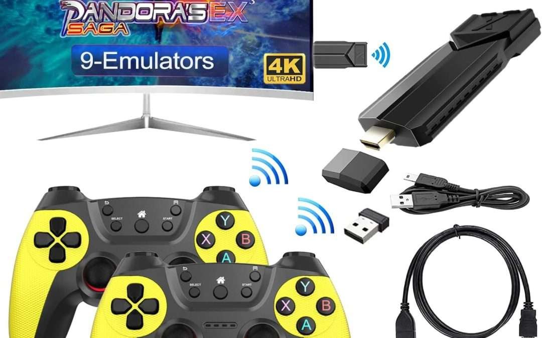 30000+ Retro Game Stick , Retro Game Console, Revisit Classic Games Stick , Retro Play Plug and Play Video Games Stick 9 Emulators, 4K HDMI Output, Premium Competitive Dual Controllers