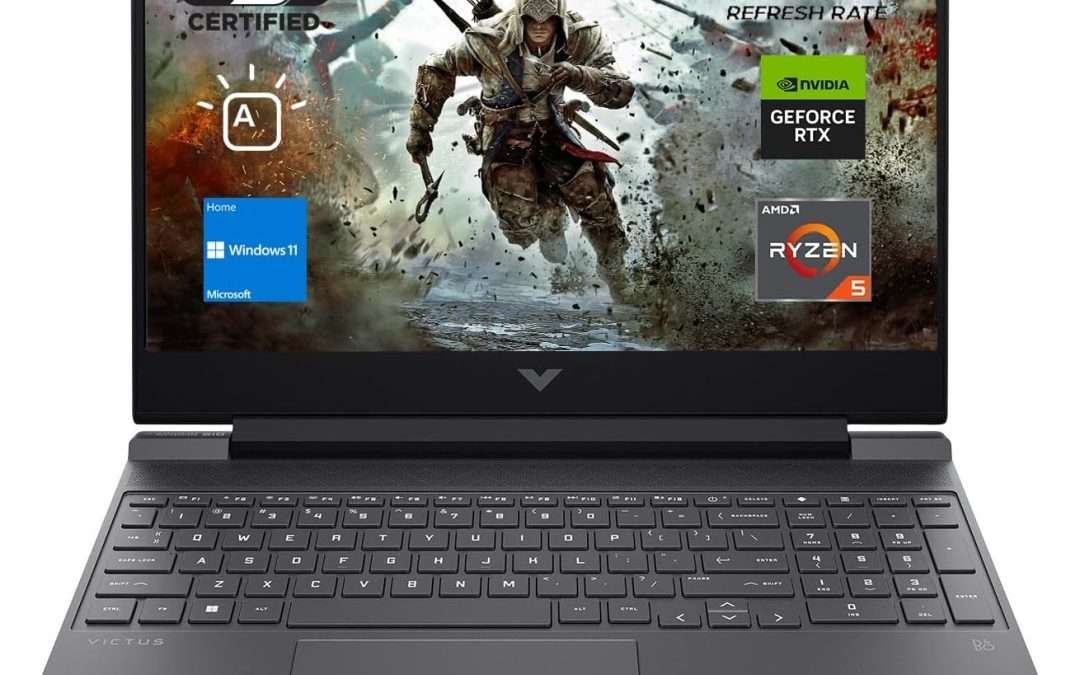 HP Victus 15 Gaming Laptop, 15.6″ FHD 144Hz Display, AMD Ryzen 5 7535HS, 16GB DDR5 RAM, 512GB PCIe M.2 SSD, NVIDIA GeForce RTX 2050, HDMI, Webcam, Backlit Keyboard, Wi-Fi 6, Windows 11 Home, Silver