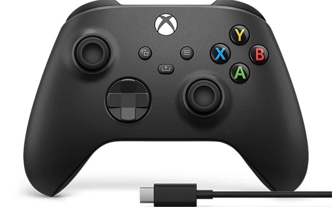 Xbox Core Wireless Gaming Controller + USB-C® Cable – Carbon Black – Xbox Series X|S, Xbox One, Windows PC, Android, and iOS