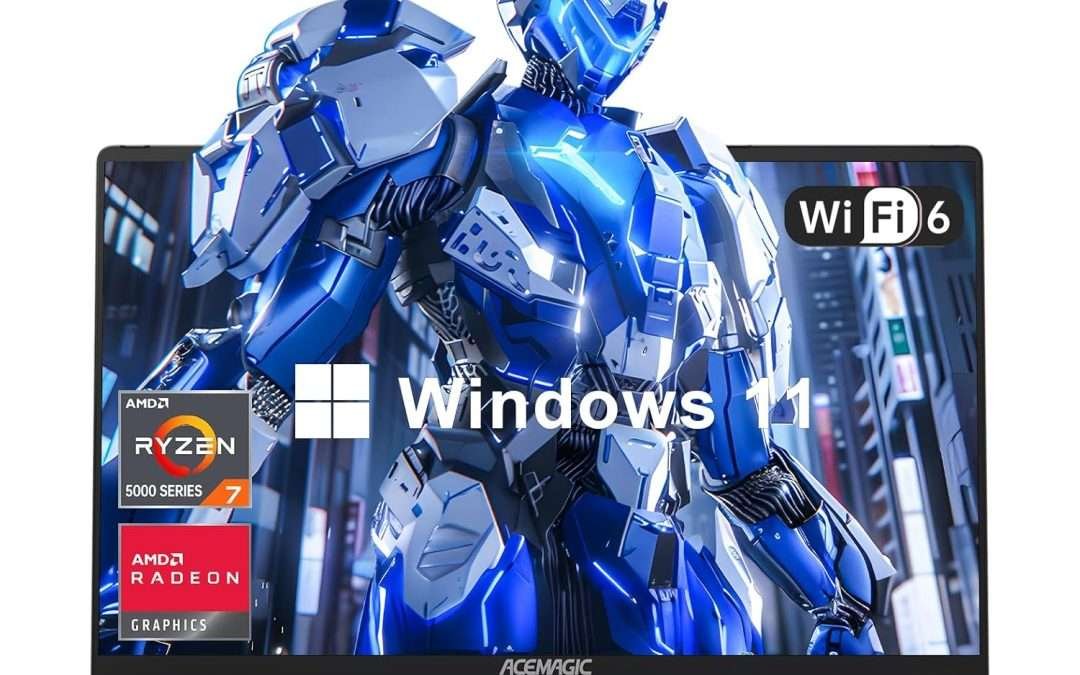 ACEMAGIC 16.1“ Laptop, AMD Ryzen 7 5700U(8C/16T, Beats i7-1265U) Gaming Laptop Computer 16GB DDR4 512GB NVMe SSD, Radeon RX Vega 8 Graphics, BT5.2, USB_C, 53Wh Battery, WiFi 6, Backlit KB, Grey