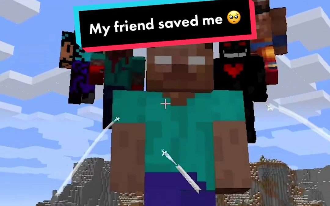 @gevids My friend saved me, but this happened  #minecraft #fyp …