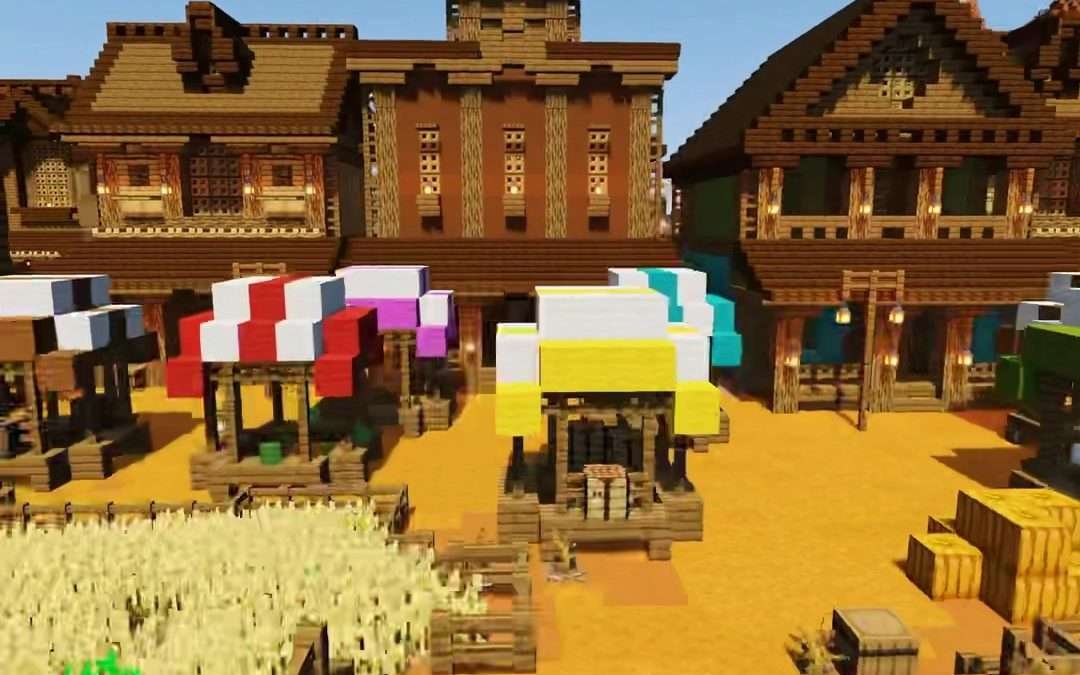 @charliecustard_builds Should Minecraft add a western village structure? #minecr…