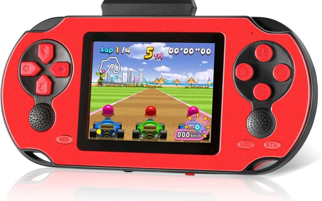 16 Bit Handheld Game Console for Kids Adults, 3.0” Large Screen Preloaded 230 HD Classic Retro Video Games with USB Rechargeable Battery & 3 Game Cartridges for Birthday Gift for Kids 4-12