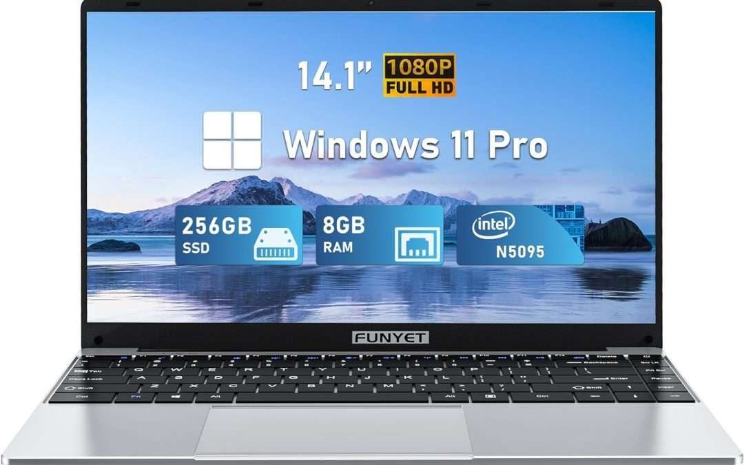 14 Inch Laptop Computer, Gaming Laptop, 8GB RAM 256GB SSD, Intel Celeron N5095 Processors, FHD 1920 x 1080, Supports 180 Angle Opening, Windows 11 Pro