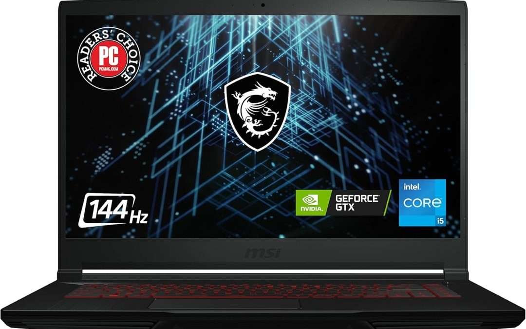 MSI GF63 Thin Gaming Laptop: 11th Gen Intel Core i5, GeForce RTX 2050, 15.6″ FHD, 144Hz, 8GB DDR4, 512GB NVMe SSD, Cooler Boost 5, Win 11: Black 11UCX-1424US