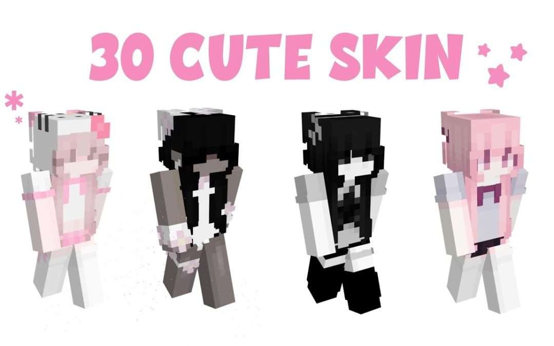 Kawaii & cute minecraft skins for girls ⁎⁺˳  ✧🐰