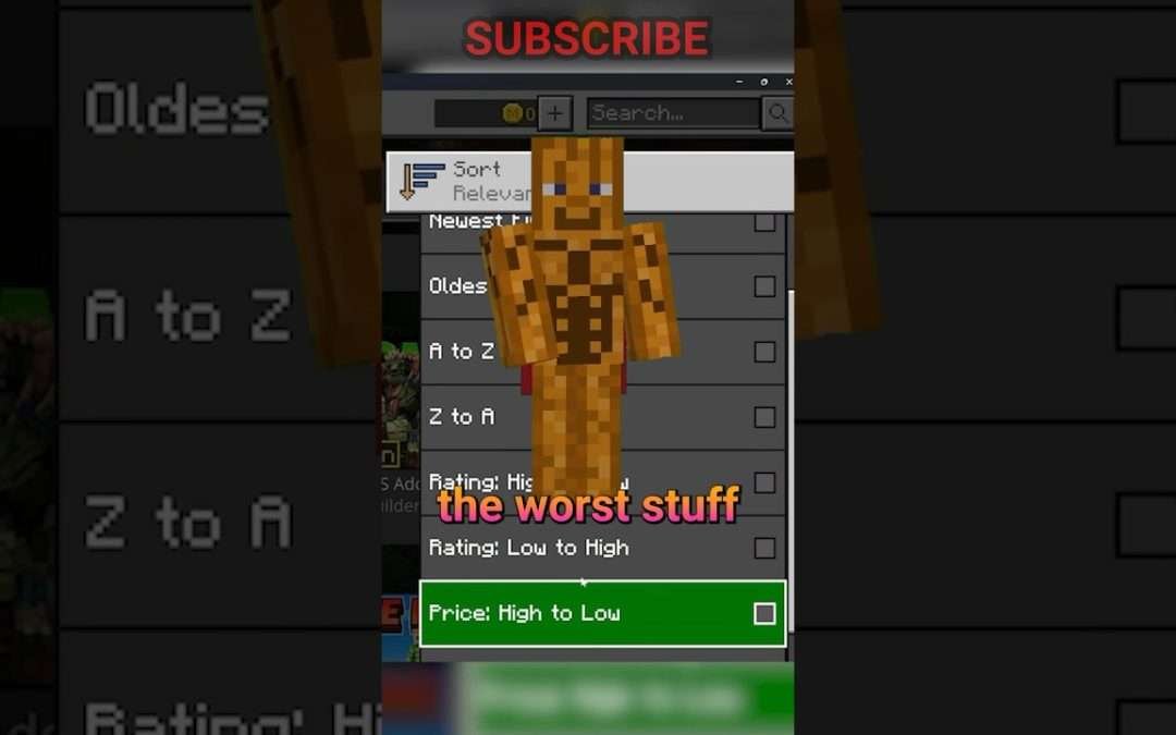 the marketplace is GARBAGE!  #minecraft