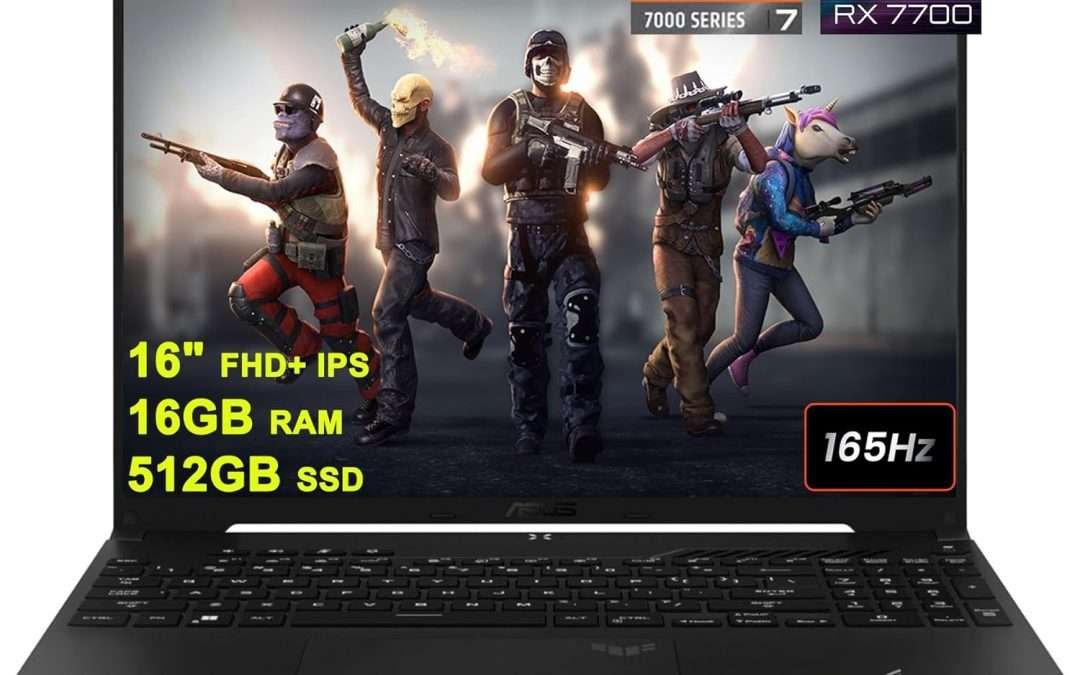 ASUS TUF Gaming A16 Laptop 16″ FHD+ 165Hz 7ms 100% sRGB AMD Octa-core Ryzen 7 7735HS 16GB RAM 512GB SSD Radeon RX 7700S 8GB Graphic (>RTX4060) Backlit USB-C USB4 Fast Charging Win11 + HDMI Cable