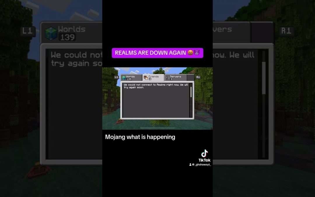 REALMS ARE DOWN AGAIN🤬😈 #minecraft #smp #realms