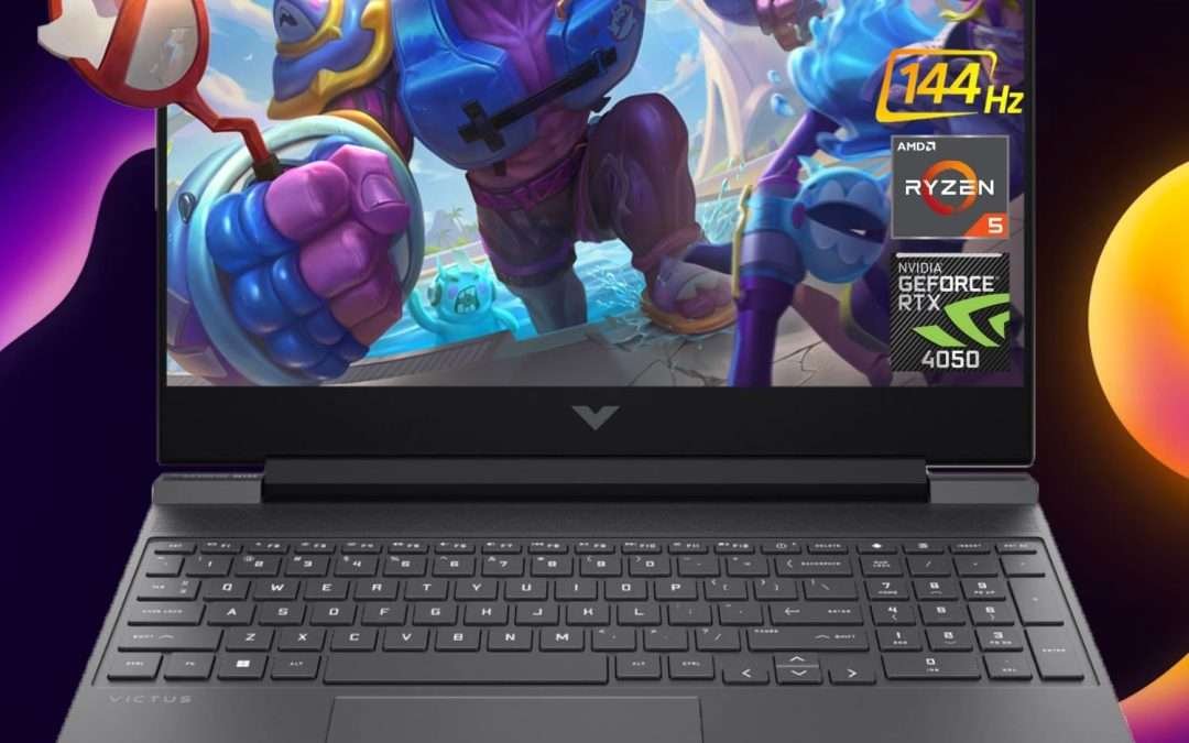 HP Victus 15.6 Ryzen 5 RTX 4050 Gaming Laptop, 15.6″ FHD 144Hz, AMD Ryzen 5 8645HS (Beats Intel i7-1355U & Intel i5-14400F), NVIDIA GeForce RTX 4050, 16GB DDR5 RAM, 1TB SSD, Backlit KB, W11H