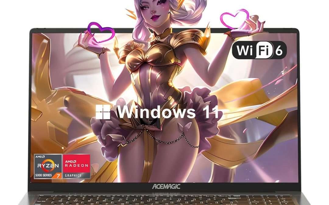 ACEMAGIC 2024 Newest Gaming Laptop with Backlit Keyboard, 16.1-inch FHD Display Laptop with AMD Ryzen 7 5700U Processor(8C/16T), 16GB RAM 512GB ROM Laptop Computer, Support WiFi 6, 53Wh Battery