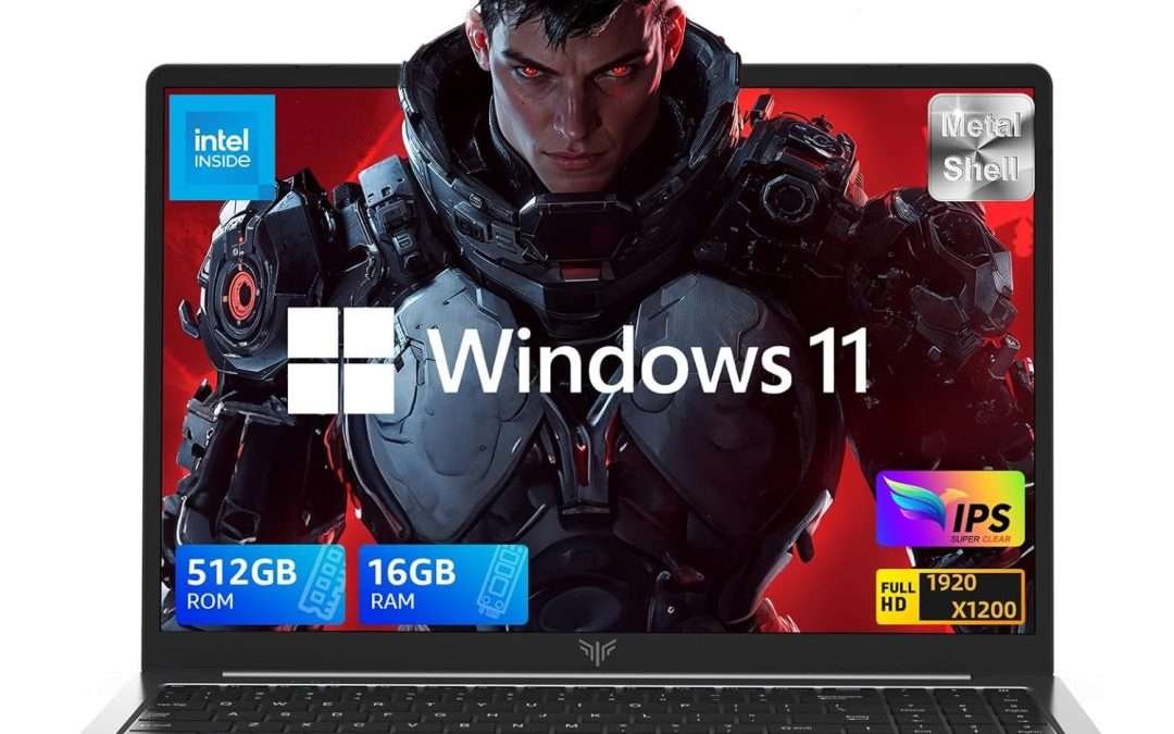 16.0-inch Laptop, 16GB DDR4 512GB SSD Gaming Laptop, Windows 11 Laptop with Intel 12th Quad-Core Processor(Up to 3.6GHz), 1920P FHD Display, Metal Shell, WiFi 6, USB3.2, Type_C, Long Battery Life