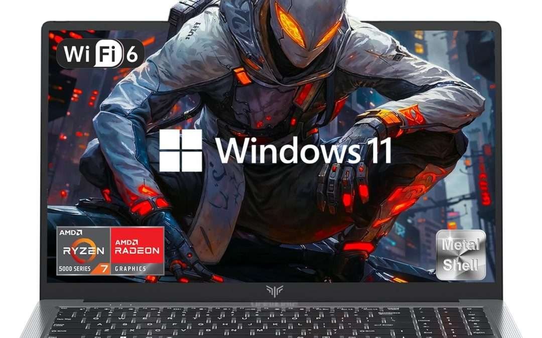 Gaming Laptop, Laptop with AMD Ryzen 7 5825U (8C/16T, Up to 4.5GHz), 16GB RAM 512GB NVMe SSD Laptop Computer, Radeon RX Vega 8 Graphics, 16.1-inch FHD Display, WiFi 6, 53Wh Battery, Backlit KB