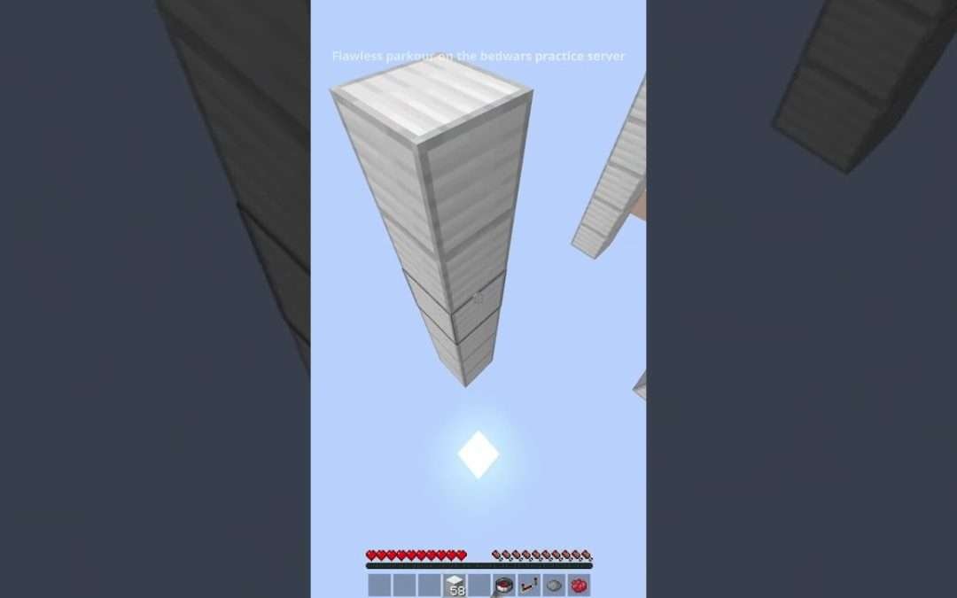 Flawless parkour on the bedwars practice server