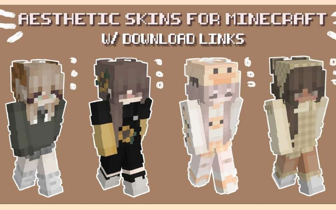 aesthetic minecraft skins for girls 🌙🌻 w/ download links