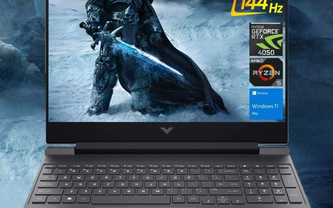 HP Victus 15.6 Ryzen 5 RTX 4050 Premium Gaming Laptop, 15.6″ FHD 144Hz, AMD Ryzen 5 8645HS (Beats Intel i7-1355U & Intel i5-14400F), NVIDIA GeForce RTX 4050, 32GB DDR5 RAM, 1TB SSD, Backlit KB, W11P