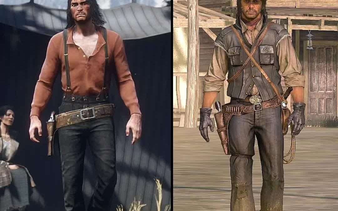 @reddeadragdolls Character comparison 1899 – 1914 #reddeadredemption2 #gaming #r…