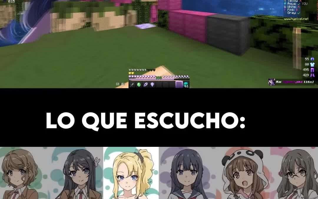 @xthonyg Lo que juego, lo que escucho, version bunny girl sempai #mai#minecraft …