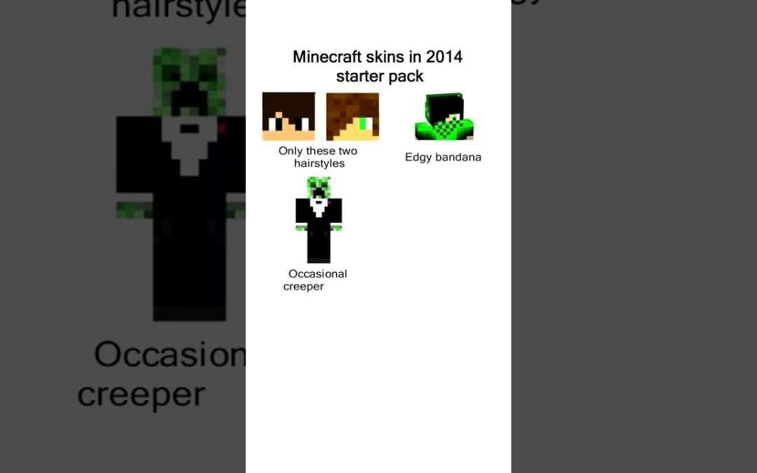 Minecraft skins in 2014 starter pack meme #Memes #minecraft