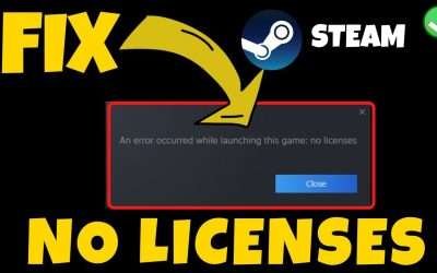 An error occurred while launching this game Steam no licenses error