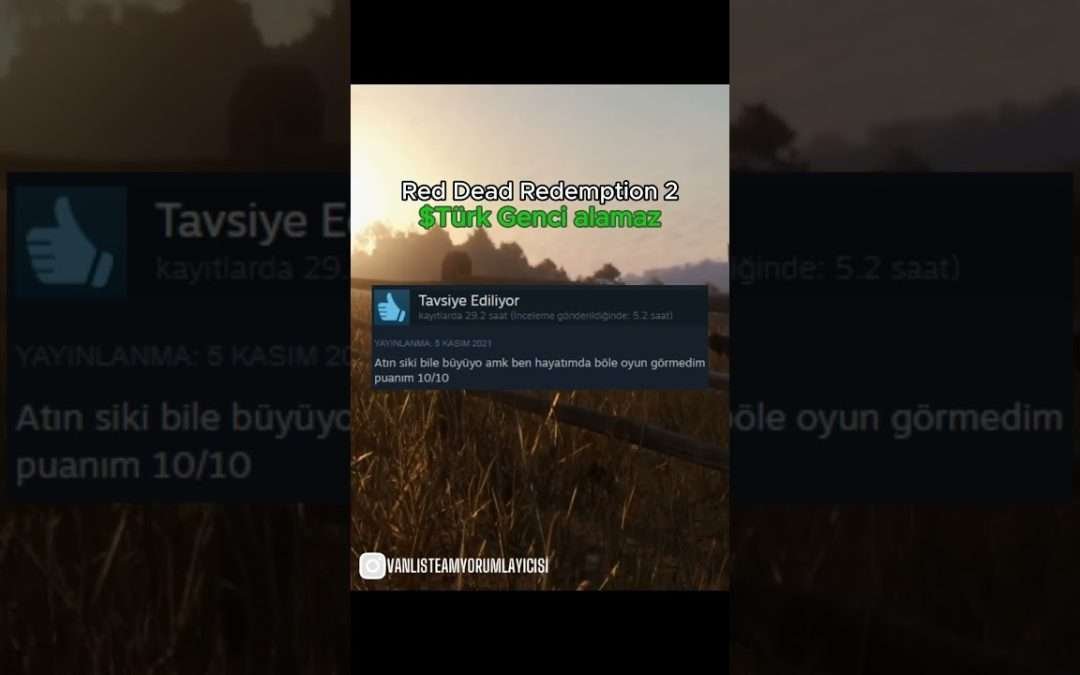 Red Dead Redemption 2 – Türk Genci Sevilmiyor!!!