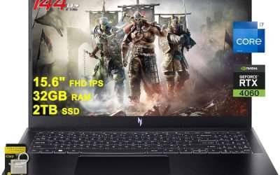 acer Nitro V 15 Gaming Laptop 15.6″ FHD IPS 144Hz Intel 10-core i7-13620H 32GB RAM 2TB SSD GeForce RTX 4060 Backlit USB-C Win11 w/ICP Accessory