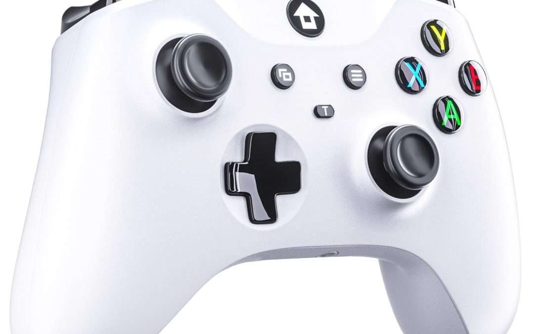 YUYIU 【Upgraded Wired Controller for Xbox Series X|S, Xbox One, Windows 10 and above, PC Controller with 3.5 mm Audio Jack (White)