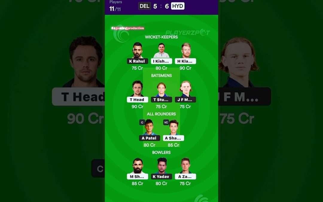 #ipl2025 : DC vs SRH Match Analysis & Dream11 Grand League Team Picks!#cricket
