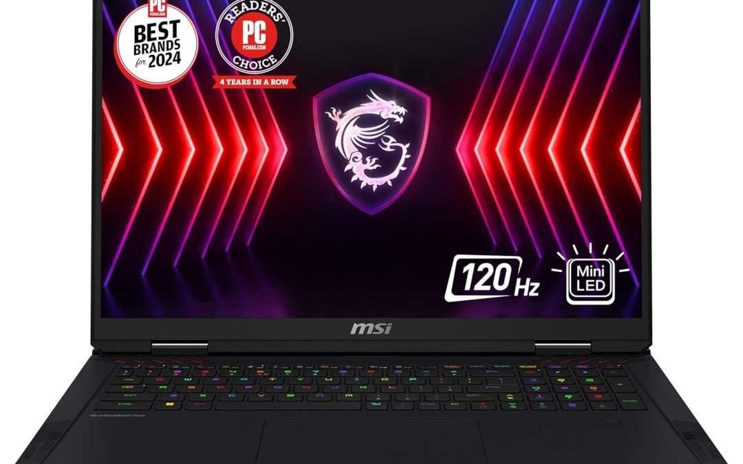MSI Raider 18 HX 18” 120Hz UHD+ Gaming Laptop: Intel Core i9-14900HX, NVIDIA Geforce RTX 4080, 32GB DDR5, 1TB NVMe SSD, Cooler Boost 5, Win 11 Pro: Black A14VHG-268US