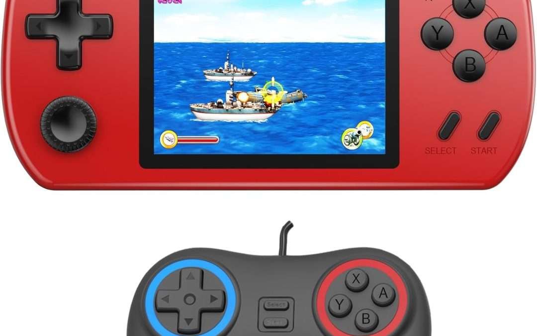 Great Boy Handheld Games for Kids Aldults with 270 Classic Retro Video Game 3.0” Color Screen TV Output Rechargeable Arcade Gaming Player,Support 2 Players Gamepad Birthday Xmas Gift (Red)