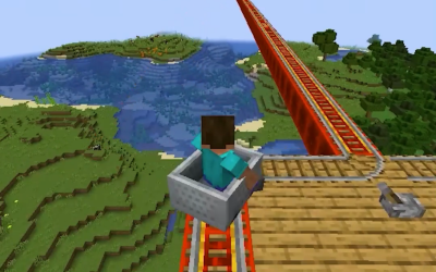 @simplestevecraft Minecart Launcher! #minecraft #minecraftmemes …
