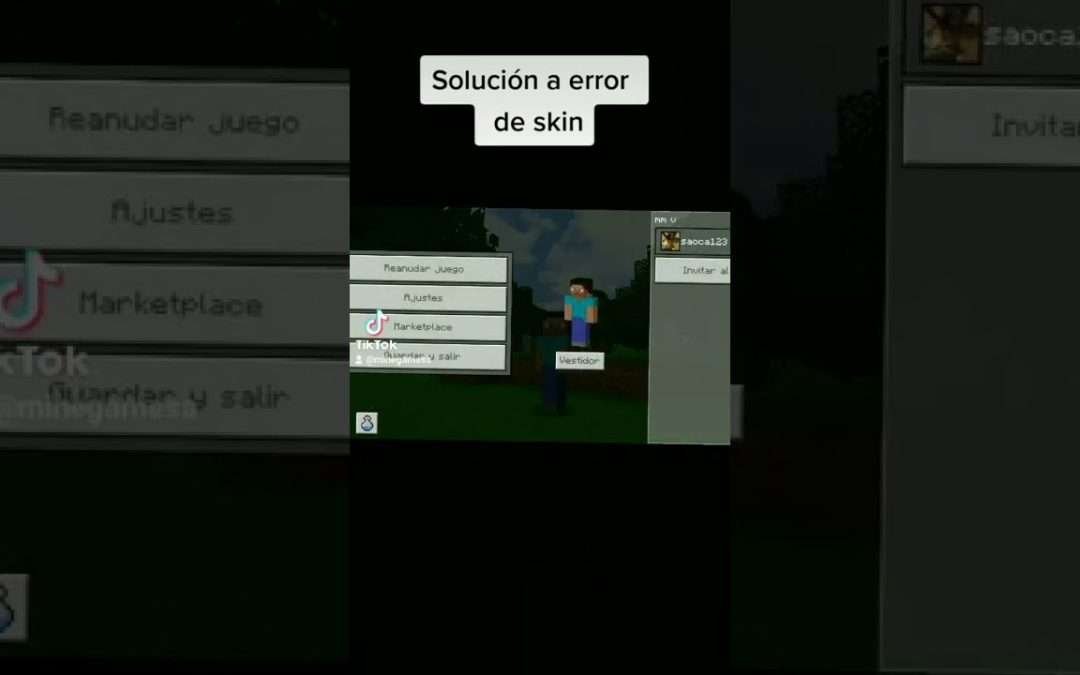 Solución a skin que no aparece!! #shorts  #shortvideo  #minecraft