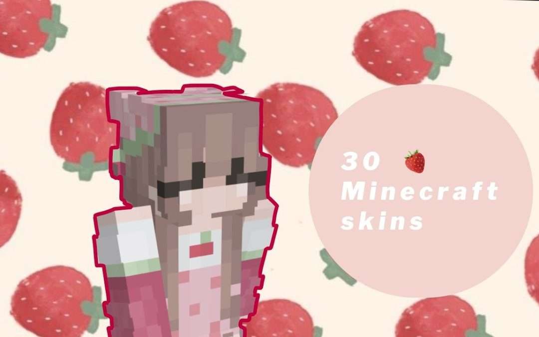 30 Strawberry Minecraft skins for girls! 🍓