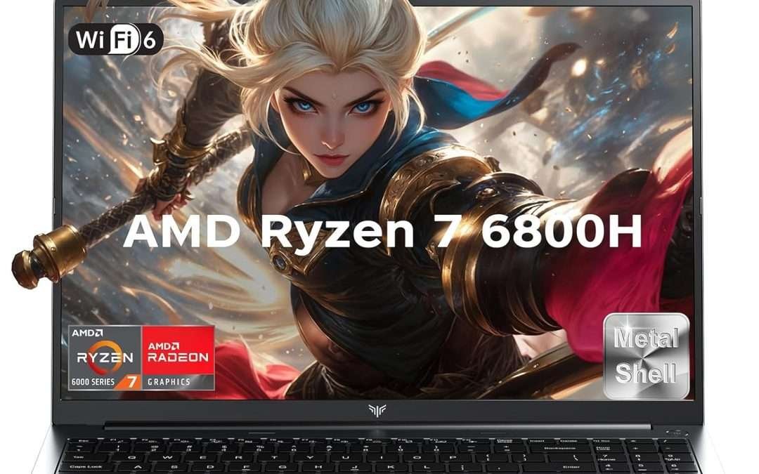 ACEMAGIC 2025 Laptop, Laptop with AMD Ryzen 7 6800H (8C/16T, Up to 4.7GHz), 16GB DDR5 512GB NVMe SSD Windows 11 Laptop Computer, 16-inch FHD Display, WiFi 6,Backlit KB