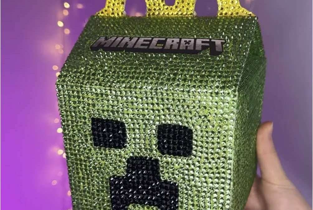 @mikaelaaluv Bedazzling the Minecraft Happy Meal Box! #minecraft #minecraftmovie…