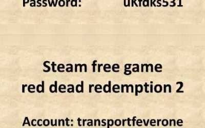 red dead redemption 2 steam game free account