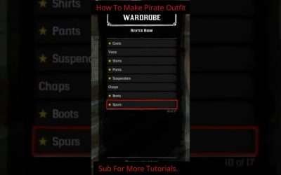 How To Make A Pirate Outfit In Red Dead Redemption 2 #shorts