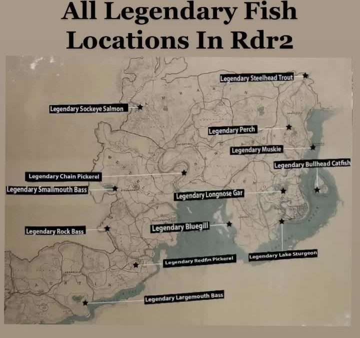 @red_dead_redempti0n2 All Legendary Fish Locations #rdr2 #map #fishing #fyp …