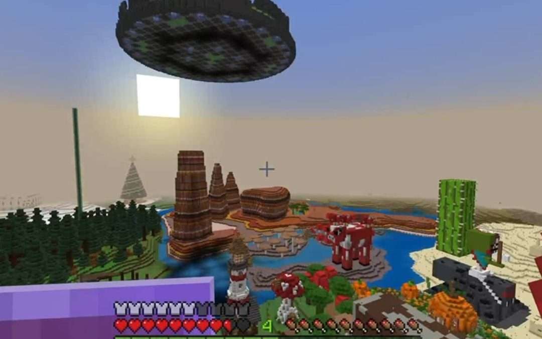 @vx_bones Is this considered a mega build? #minecraft #realm #ufo #fyp #viral  …