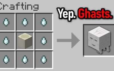 Yep, so YOU CAN CRAFT GHASTS NOW.