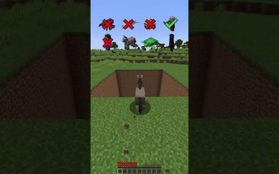 Minecraft Laser Pit vs Mobs (Bumble Bee) #shorts