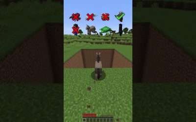 Minecraft Laser Pit vs Mobs (Bumble Bee) #shorts