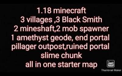 minecraft 1.18 seed with everything in on starter map!