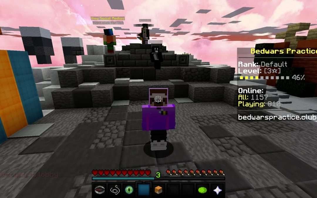 Playing Bedwars practice server until I get 19 secs on speed clutch!