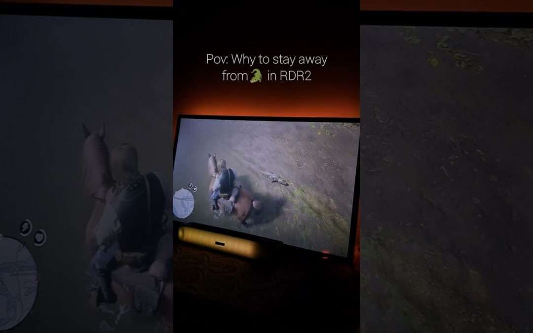 Crocs are dangerous, in real and in RDR2, as well. #rdr2 #crocodile #gameplay #shortvideo #ps #pc