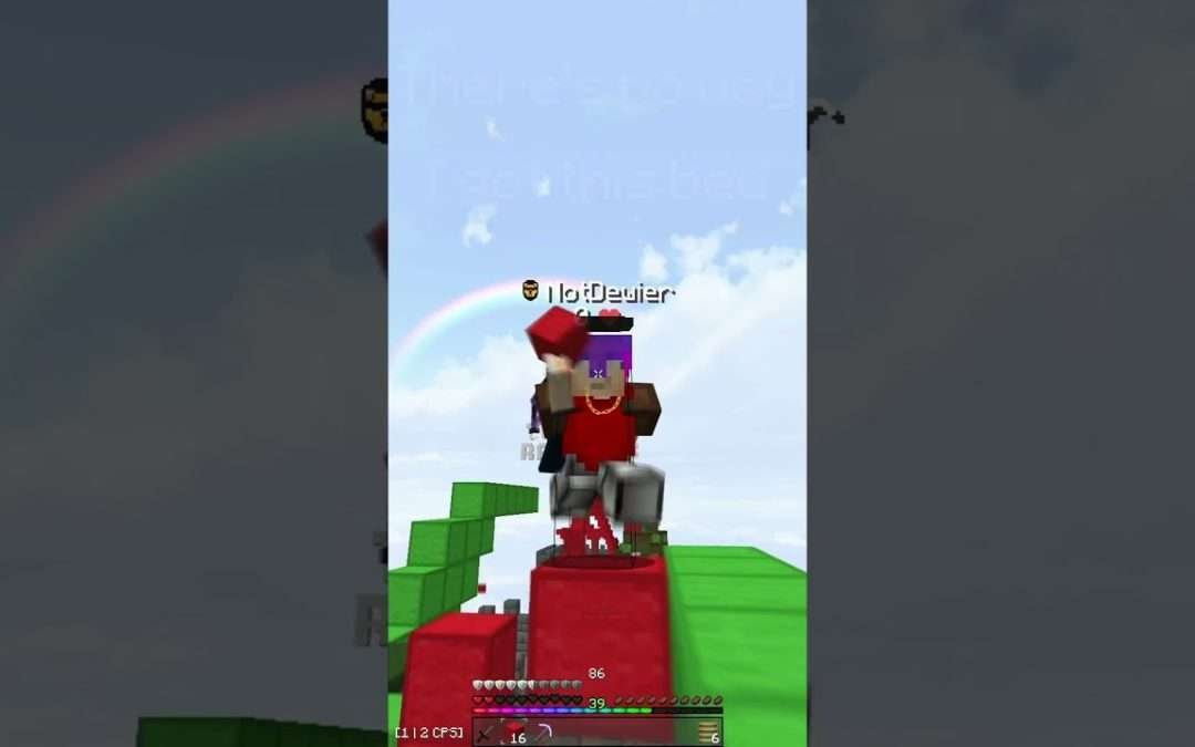 Insane bed break!  #minecraft #bedwars #shorts