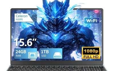 Gaming Laptop N5095, 15.6 Inch Laptop Computer, Laptops 24GB RAM 1TB SSD,Laptops Gamer 180 Angle Opening, Fingerprint Unlock Backlit Keyboard 1920X1080 FHD IPS WiFi5 for Student Business Work