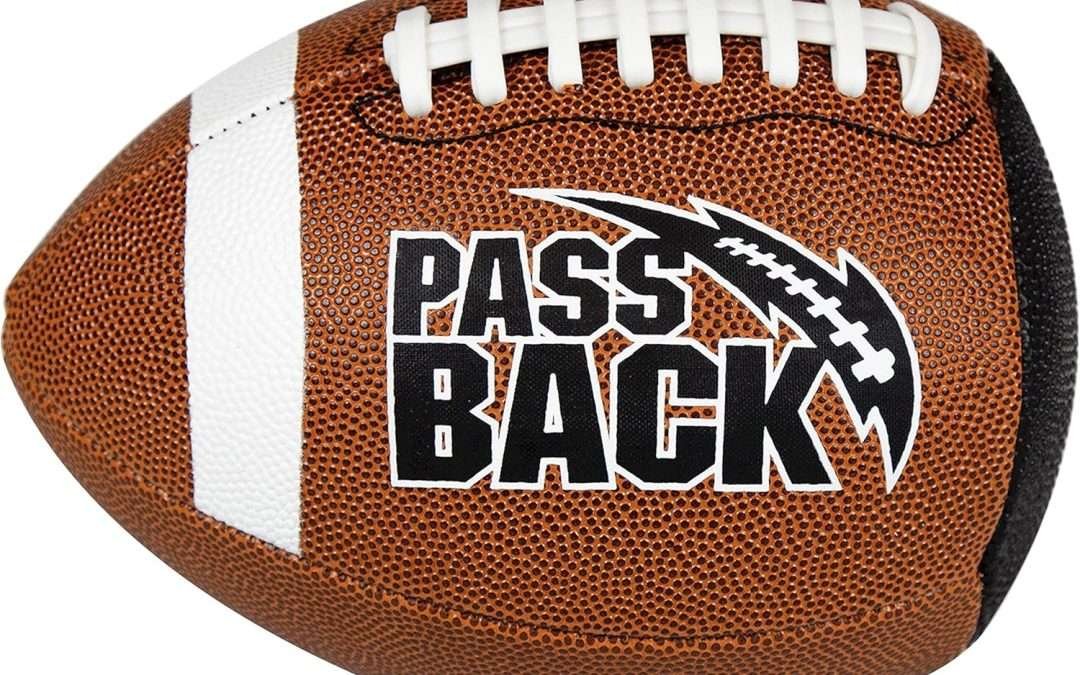 Passback Official Composite Football, Ages 14+, High School Training Football, (Ships Deflated)